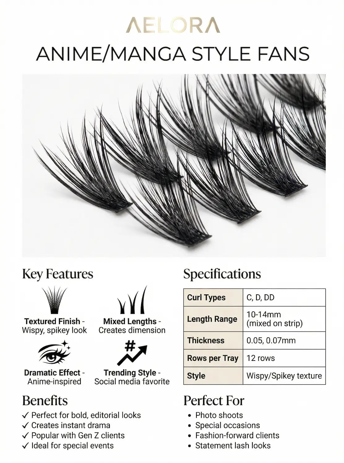 AELORA™ Elite Clusters: Professional DIY Lash Extension System